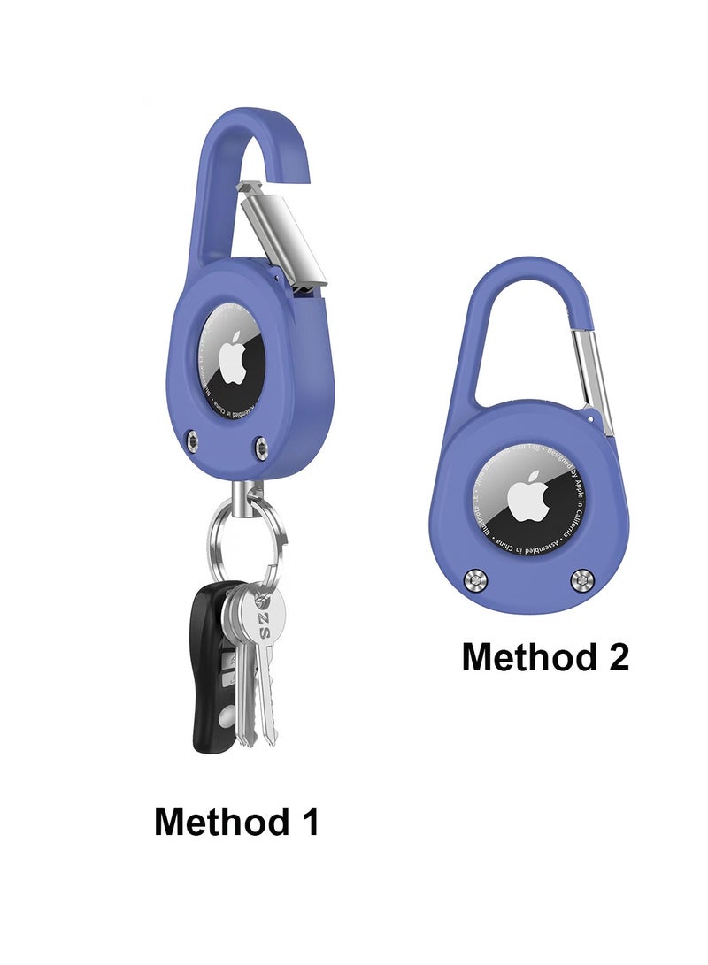 جراب Airtag لسلسلة مفاتيح جهاز تتبع Airtag من Apple، مزود بحلقة تعليق، جراب واقٍ، حامل مقاوم للماء، غطاء لجهاز تتبع الموقع، قفل آمن، جراب سلسلة مفاتيح من الألومنيوم للأمتعة وعلامات الحقائب. - Image 1